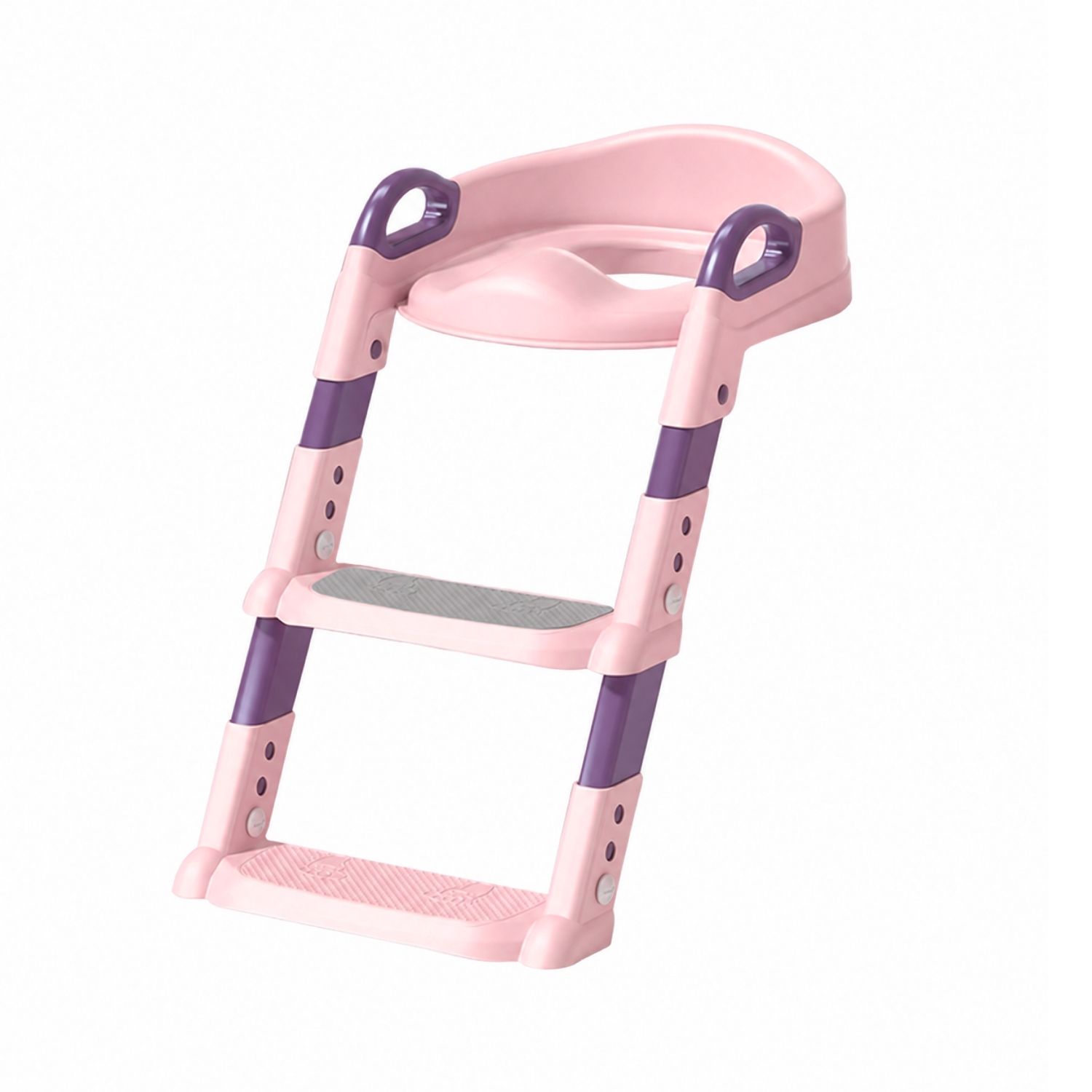Adaptador de Baño y Escalera Portátil para Niños Rosa