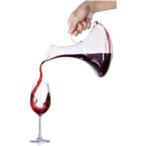 Copas + Decantador de Vino Elegante 1500ml, Jarra y 6 Copas para Vino