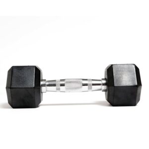 Mancuerna Pesa Hexagonal Cromada y de Caucho 7.5Kg