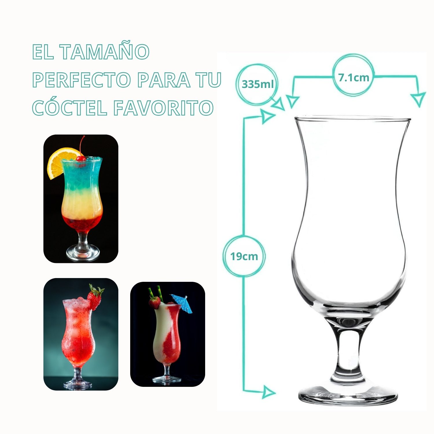 Copa para Coctel Huracán 335ml Set de Copas Windsor Nadir - Imagen 4