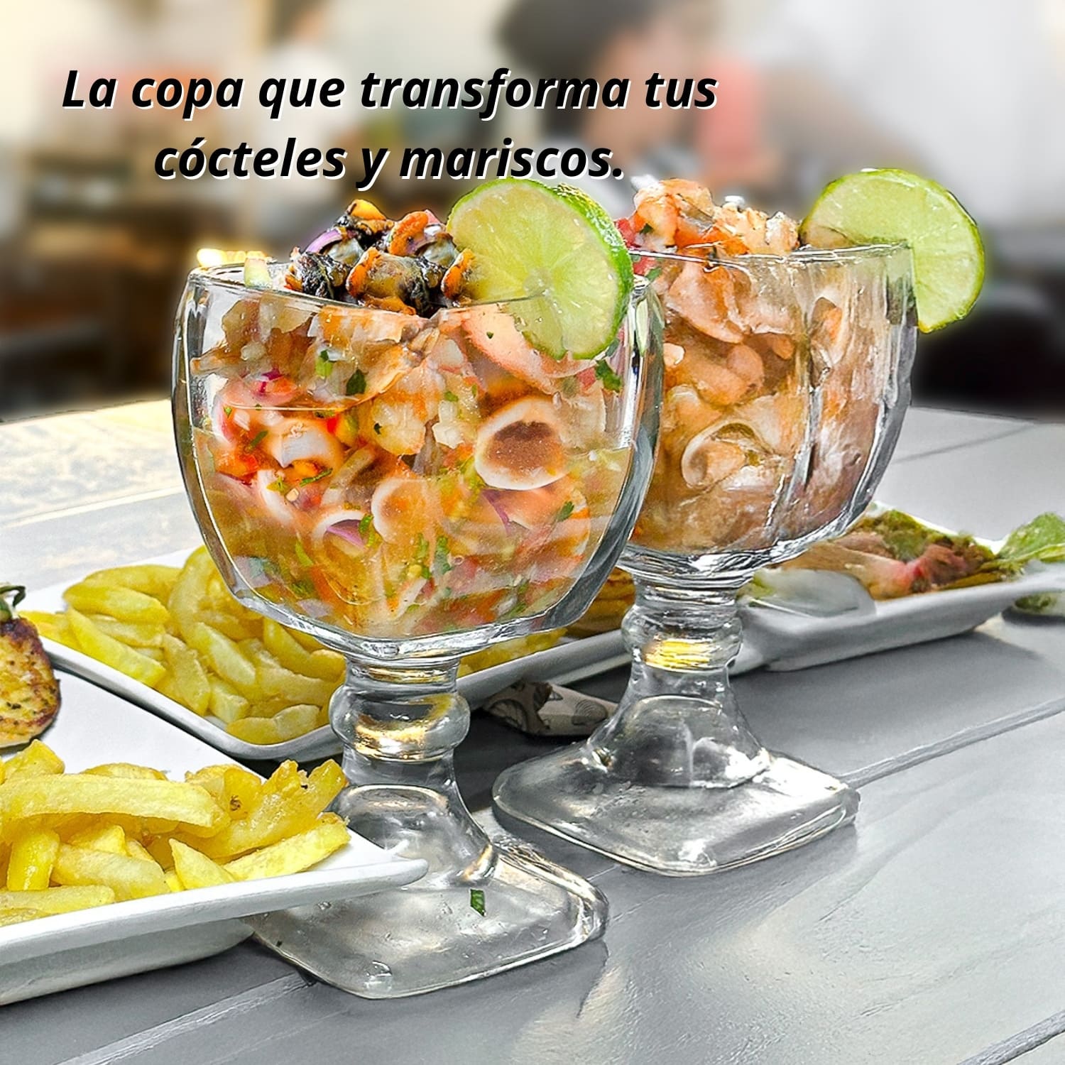 Copa Suprema Cudrada 610ml para Coronita o Mariscos Copa Crisa - Imagen 3
