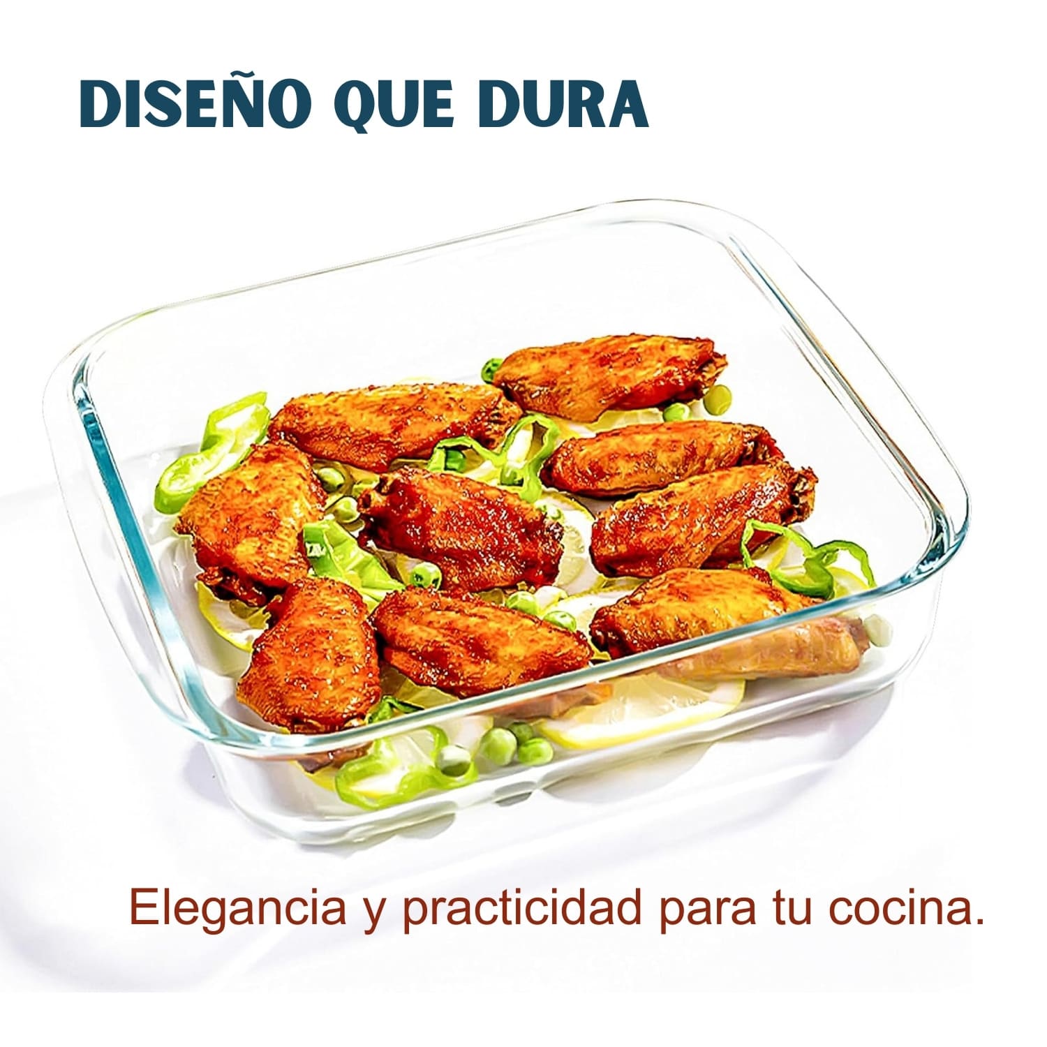 Fuente Bandeja Cuadrado de Vidrio Templado X3 Piezas - Imagen 2