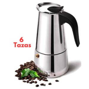 Cafetera Espresso Maker Italiana 6 Tazas Acero Inoxidable