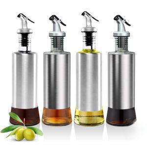 Aceitero Frasco Dispensador Especiero de Vidrio 300ml Pack X4