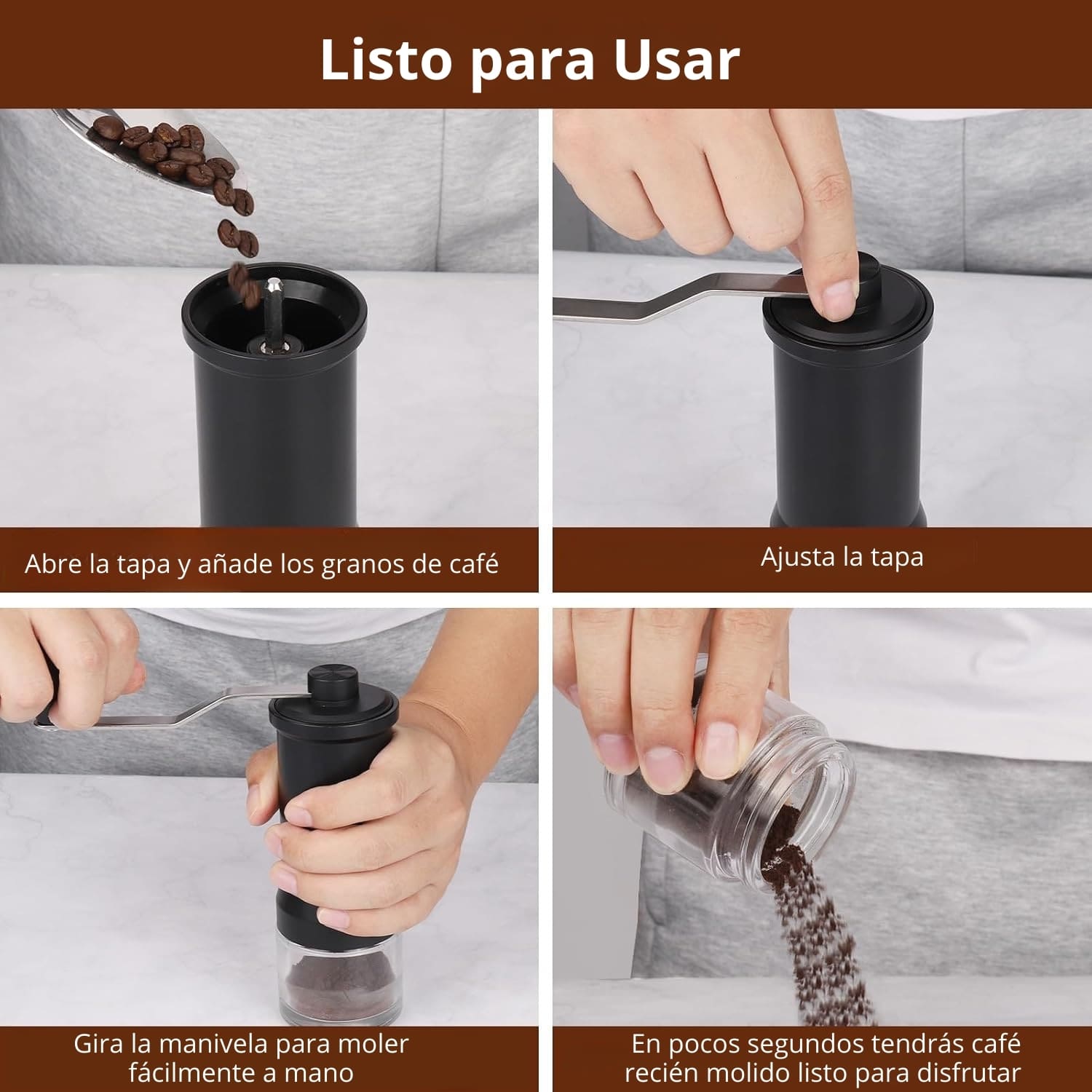 Molinillo Manual Para Café, Granos y Especias - Imagen 5
