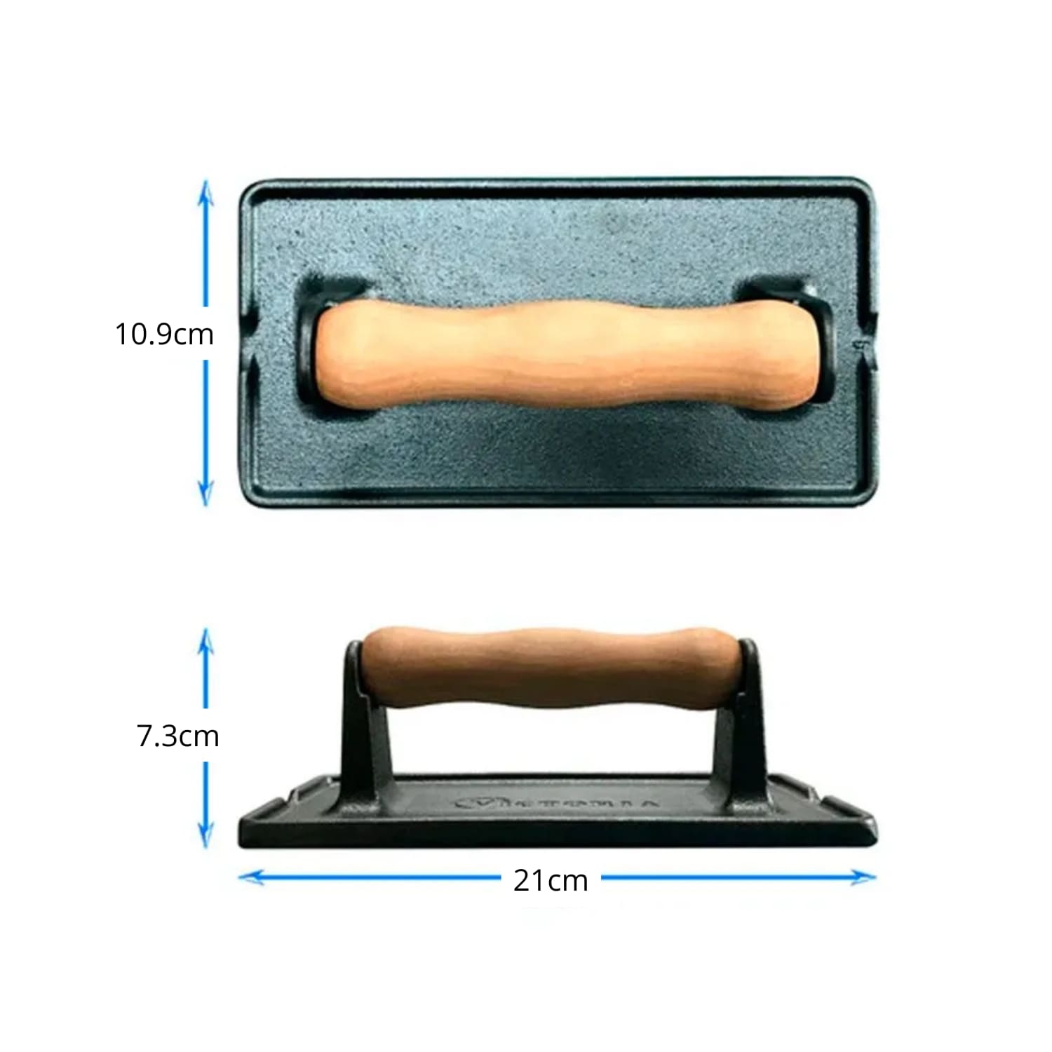 Plancha Parrillera (Pisador De Carnes) 22 cm Esmaltado - Imagen 3