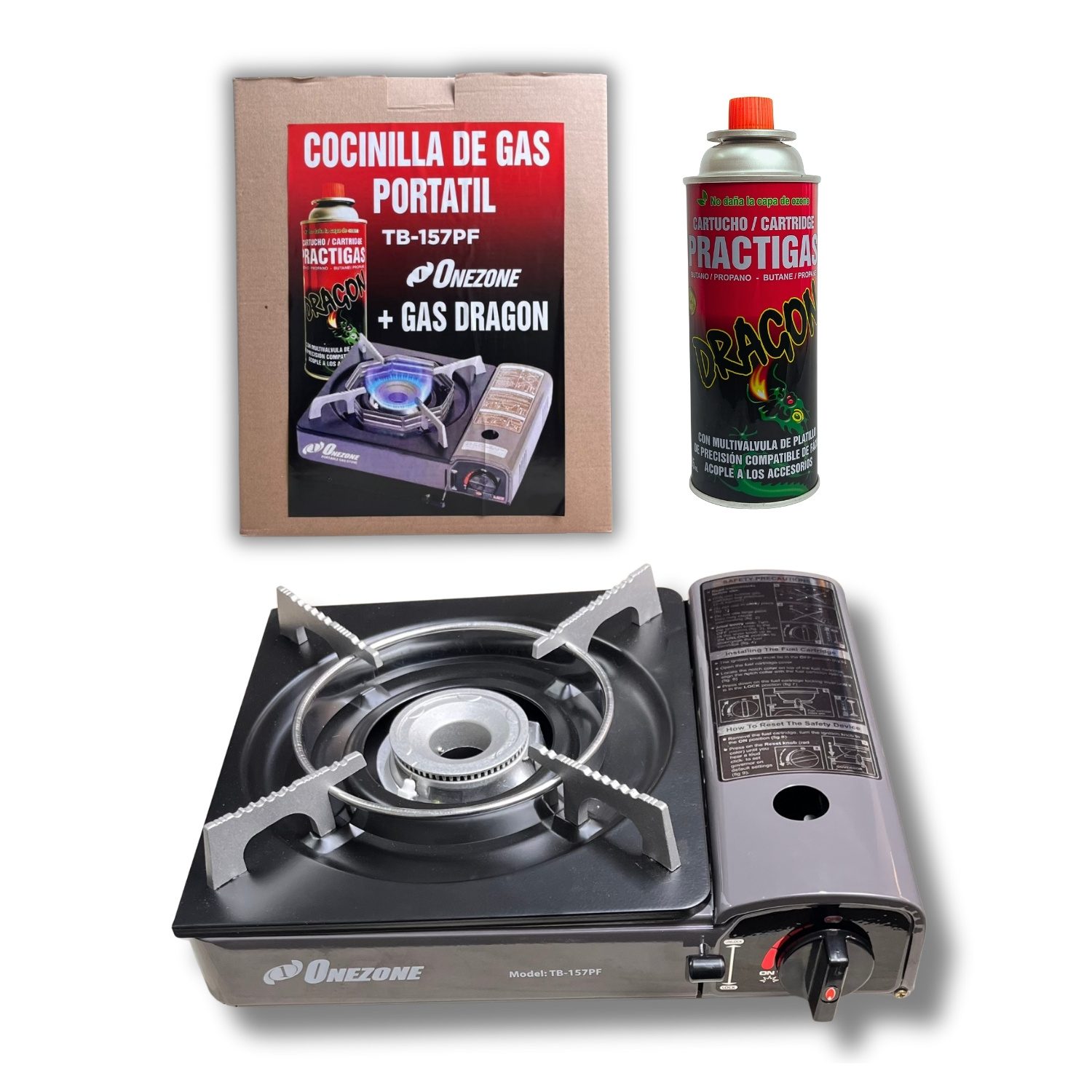 Cocina Estufa Portatil Onezone 1 Hornilla Ideal para Camping + Gas