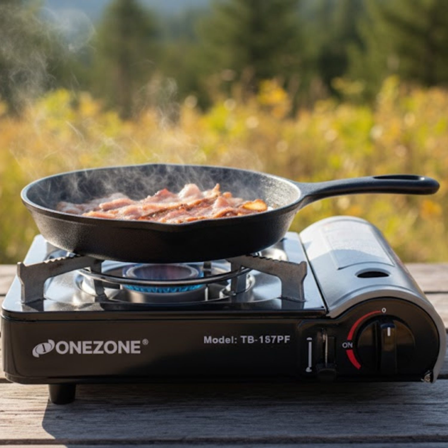 Cocina Estufa Portatil Onezone 1 Hornilla Ideal para Camping + Gas - Imagen 3