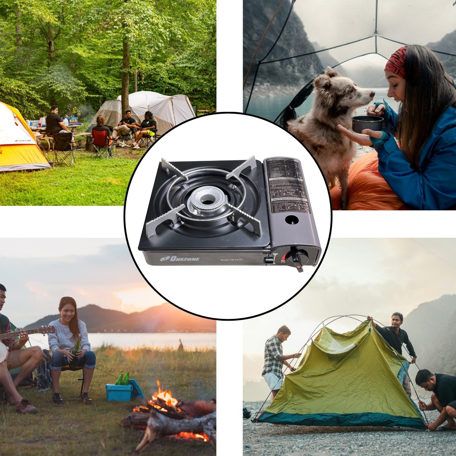Cocina Estufa Portatil Onezone 1 Hornilla Ideal para Camping + Gas - Imagen 5