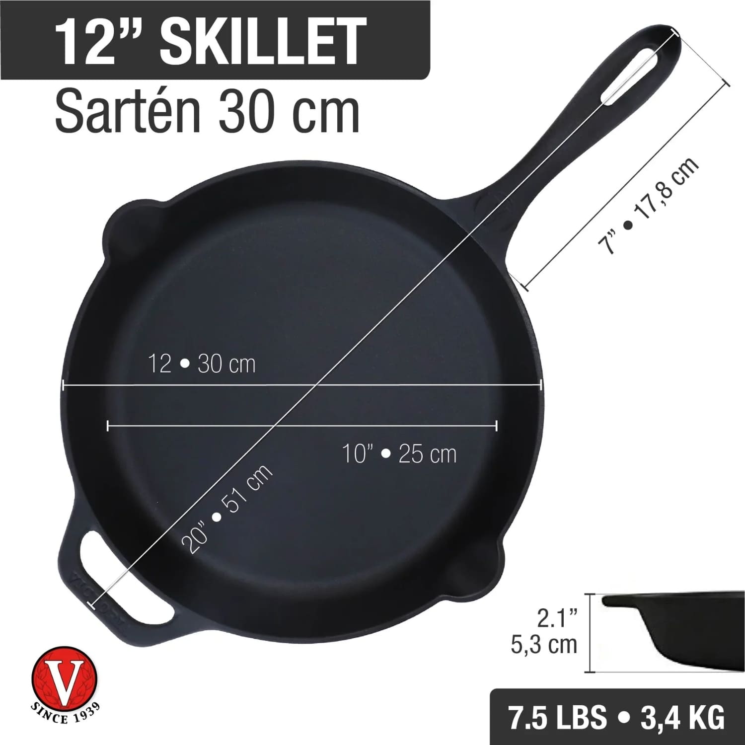 Combo Sartén 25 y 30 cm Esmaltado - Imagen 3