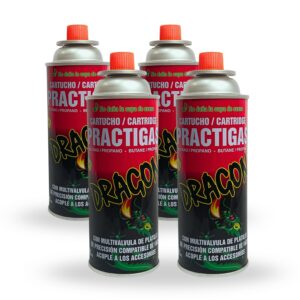 Cartucho de Gas Butano Dragón 485ml 4 Unidades