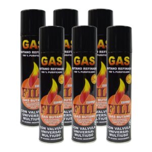 Cartucho de Gas Butano Fill 500ml 6 Unidades
