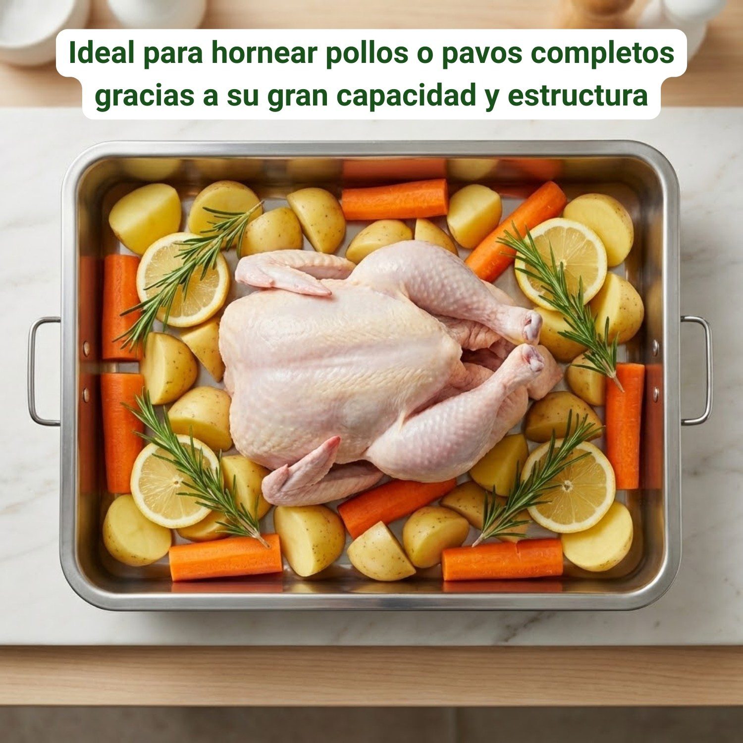 Asadera Bandeja de Acero Inoxidable 39 x 29cm - Imagen 6