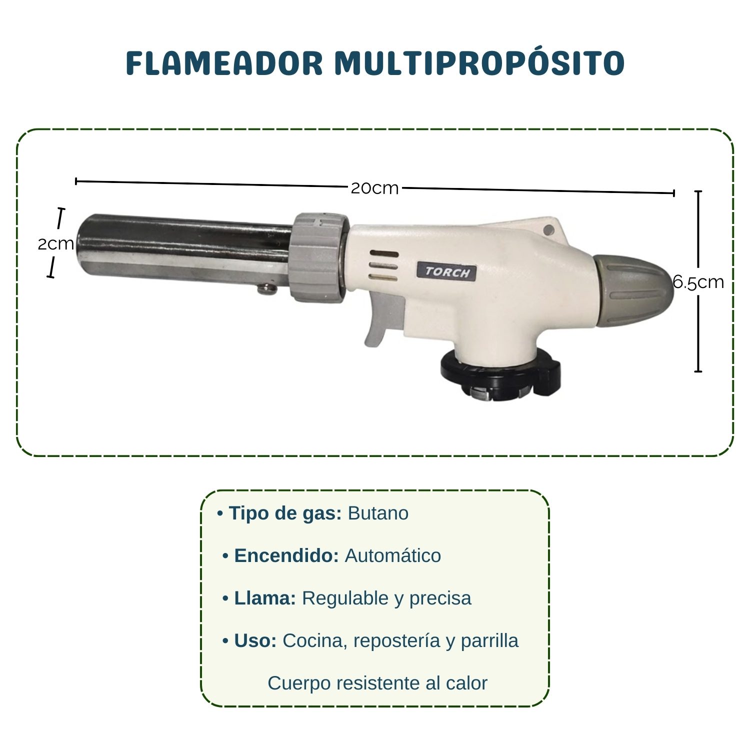 Soplete Flameador Multipropósito + Gas Butano - Imagen 6
