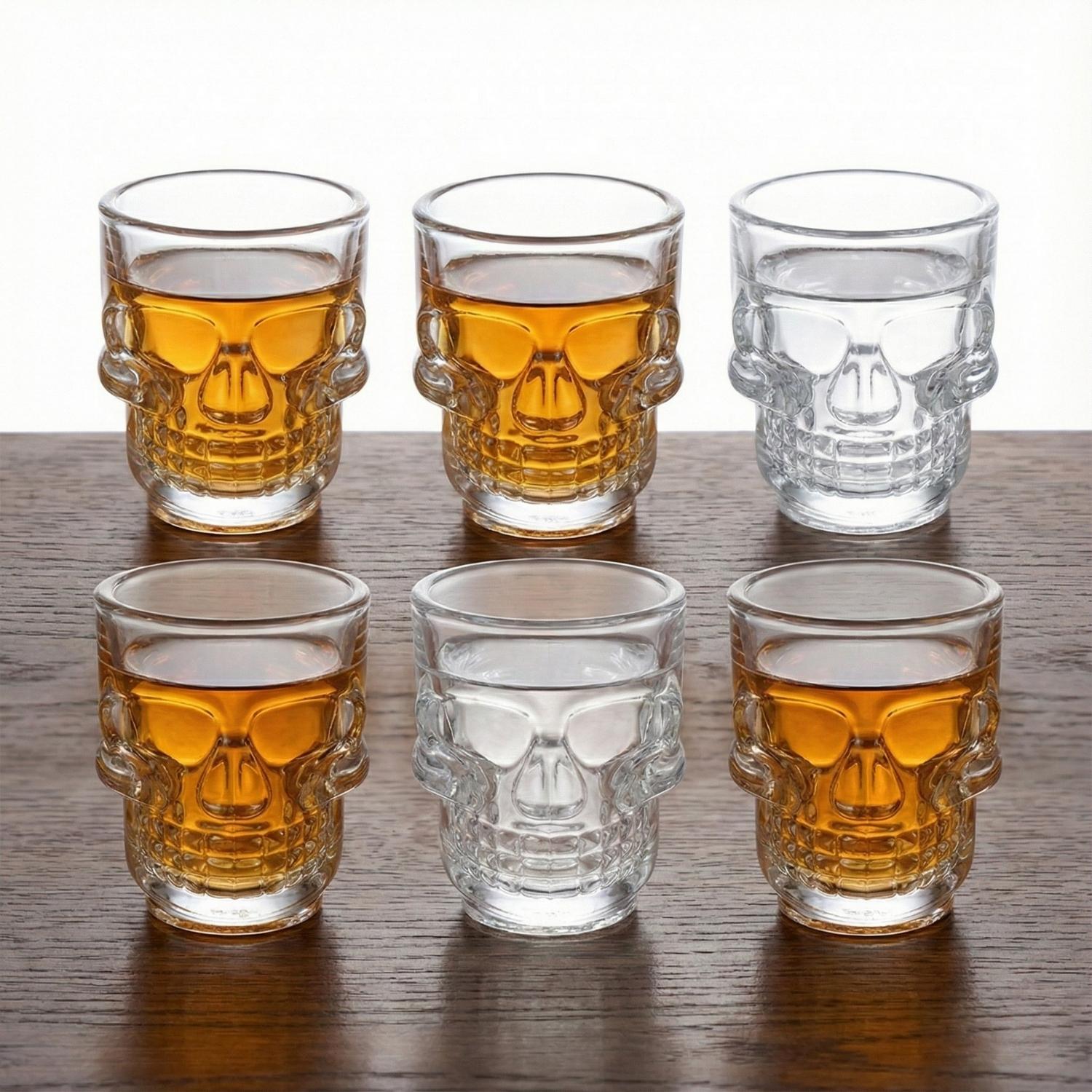 Vaso Shot Tequilero 50ml Calavera Set X6
