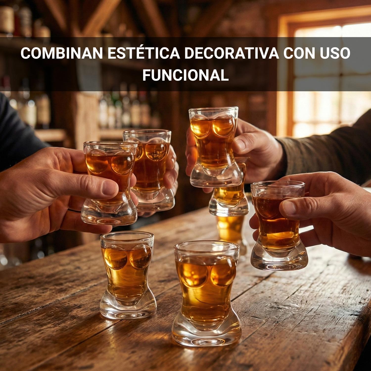 Vaso Shot Tequilero 40ml Cuerpo Femenino Set X6 - Imagen 4