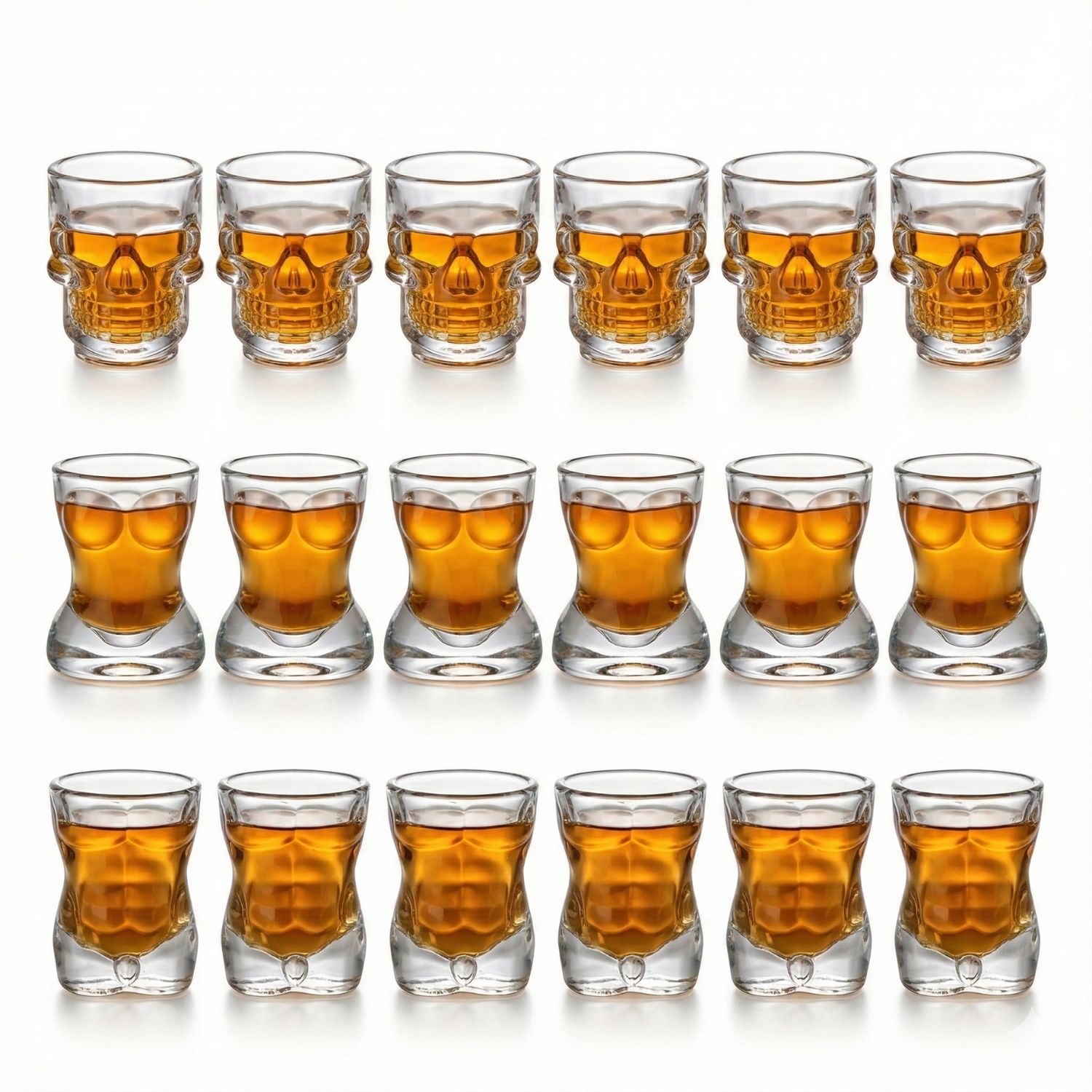 Vaso Shot Tequilero Diseño Variado Set X18