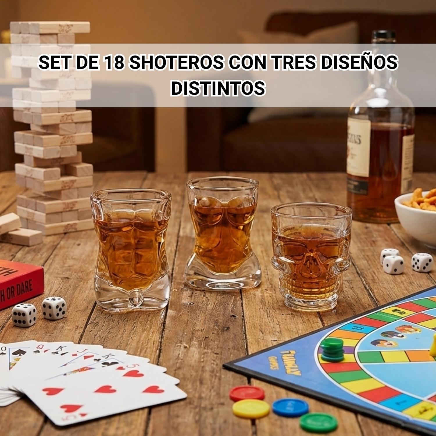 Vaso Shot Tequilero Diseño Variado Set X18 - Imagen 2