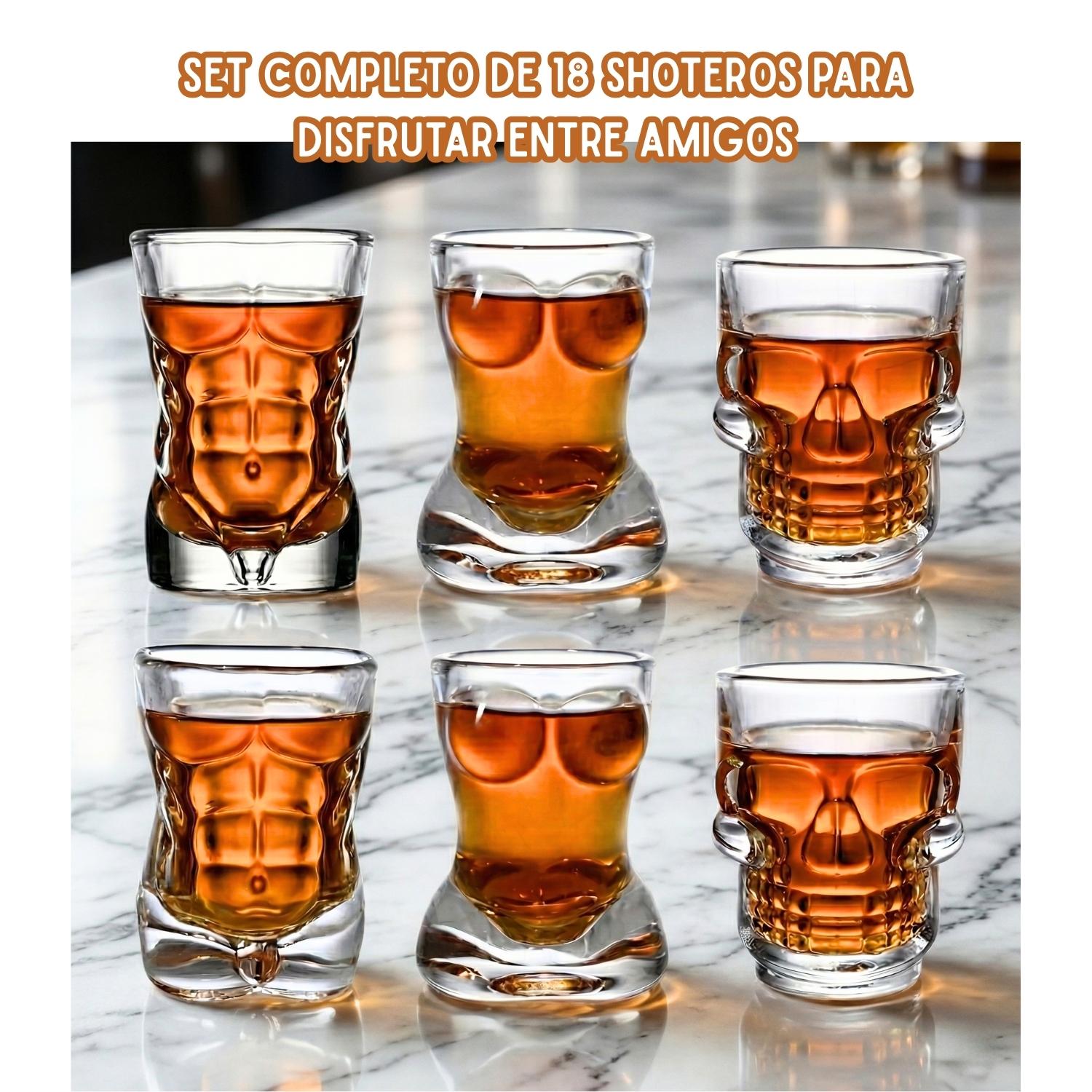 Vaso Shot Tequilero Diseño Variado Set X18 - Imagen 8