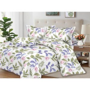 Juego de Sábanas 100% Suave Algodón 2Plazas 4 Piezas 2000 Hilos  Floral Acuarela