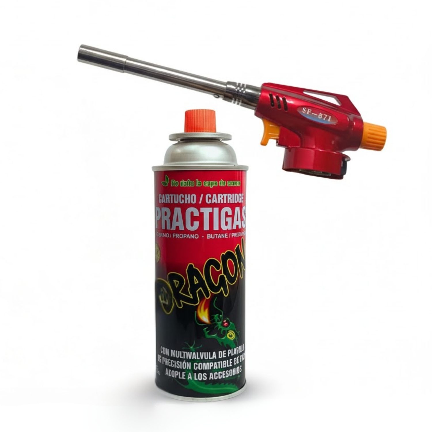 Cabezal Soplete Encender Barbacoas + Gas Butano - Imagen 6