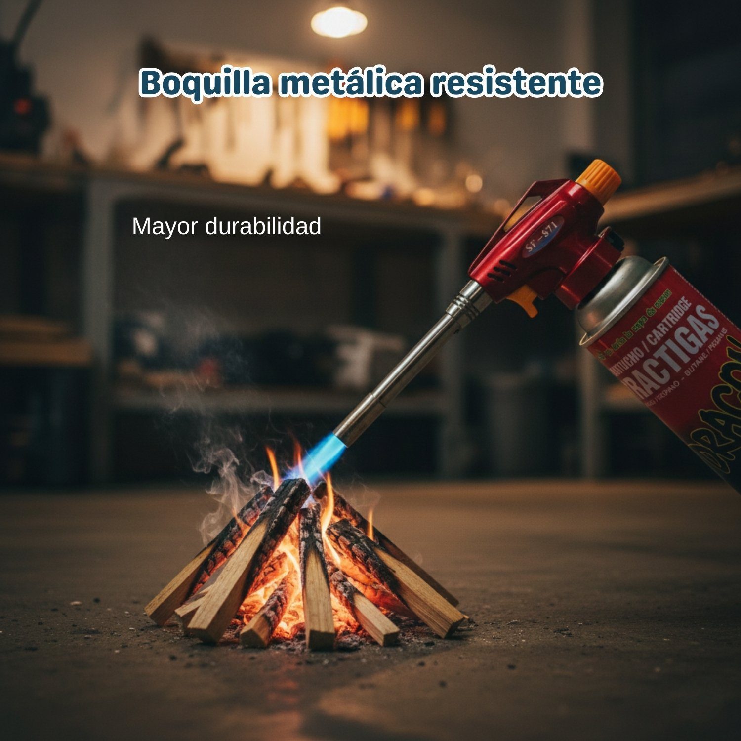 Cabezal Soplete Encender Barbacoas + Gas Butano - Imagen 4