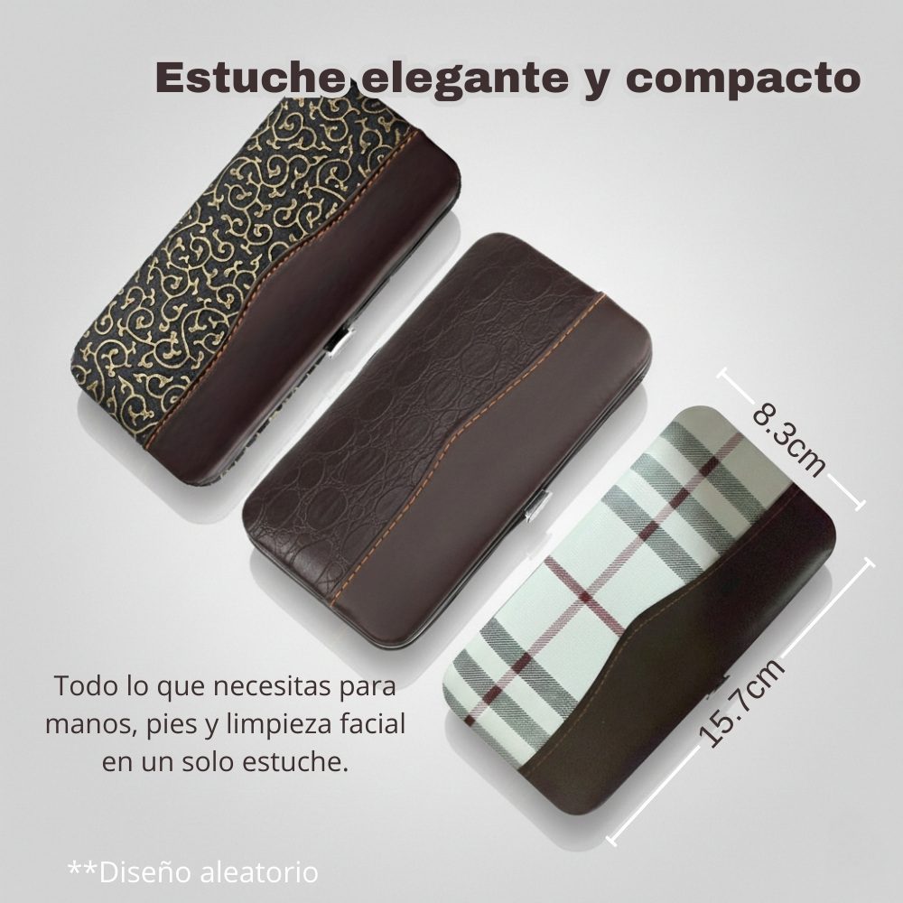 Set Manicure Pedicure 12 en 1 Acero Inox con Estuche - Imagen 5