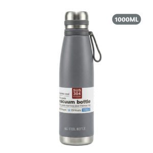 Termo Tomatodo De 1 Litro Acero Inoxidable Color Plomo