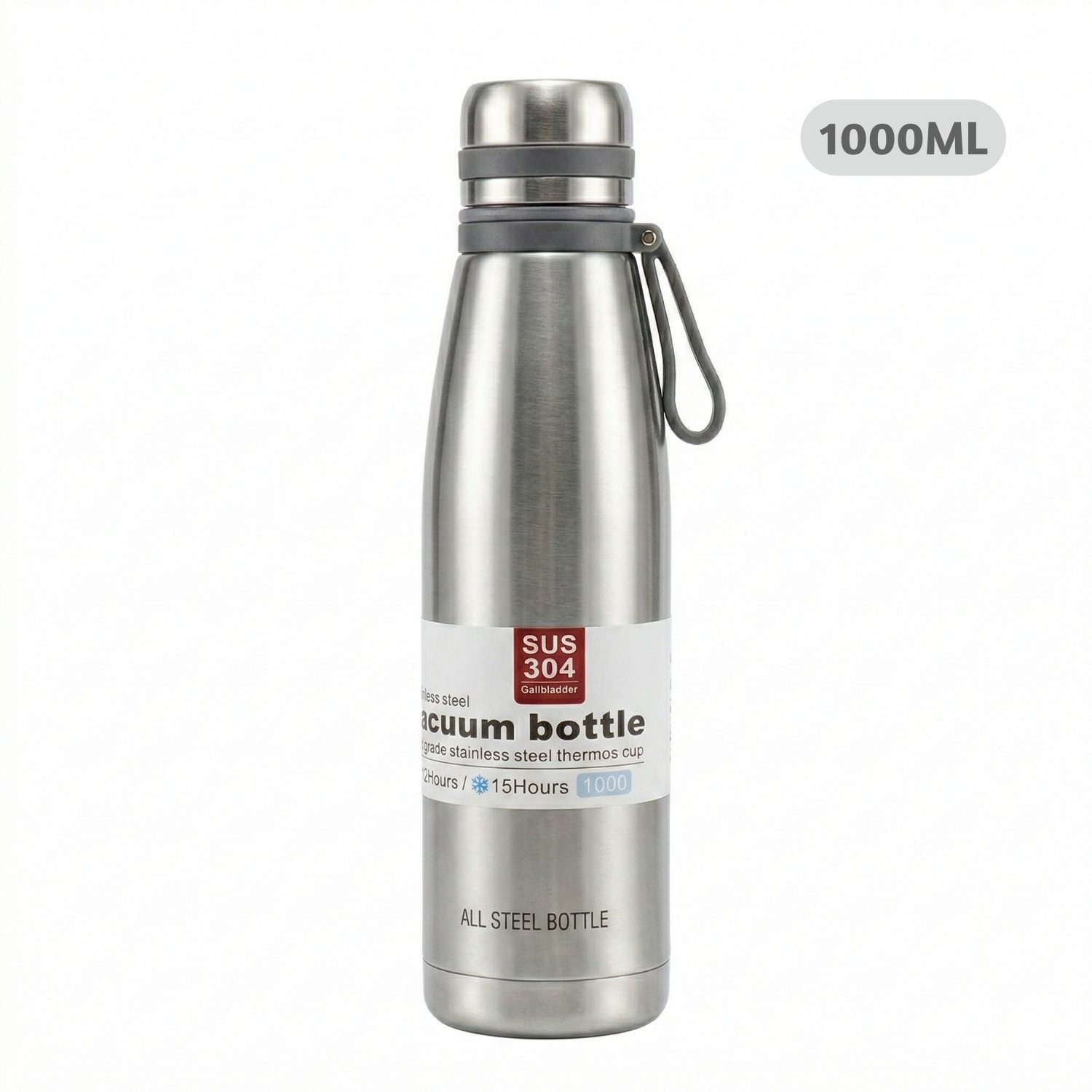 Termo Tomatodo De 1 Litro Acero Inoxidable Color Plateado