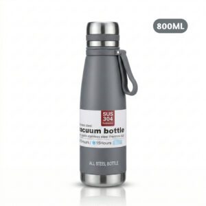 Termo Tomatodo De 800 ML Acero Inoxidable Color Plomo