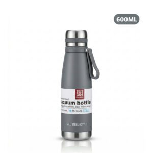 Termo Tomatodo De 600 ML Acero Inoxidable Color Plomo
