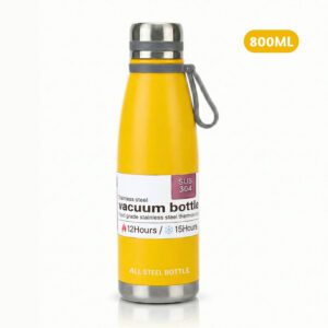 Termo Tomatodo De 800 ML Acero Inoxidable Color Amarillo