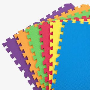 Piso de Goma para Niños 60x60x1cm Pack 6 Unid