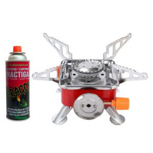 Mini Cocina Portátil a Gas Ideal para Camping + 2 Gas Butano