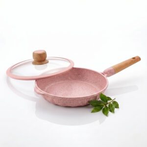 Sartén AlemanGrunf 22cm con Revestimiento Marmolado Rosa