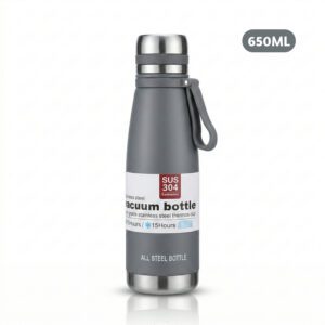 Termo Tomatodo De 650 ML Acero Inoxidable Color Plomo