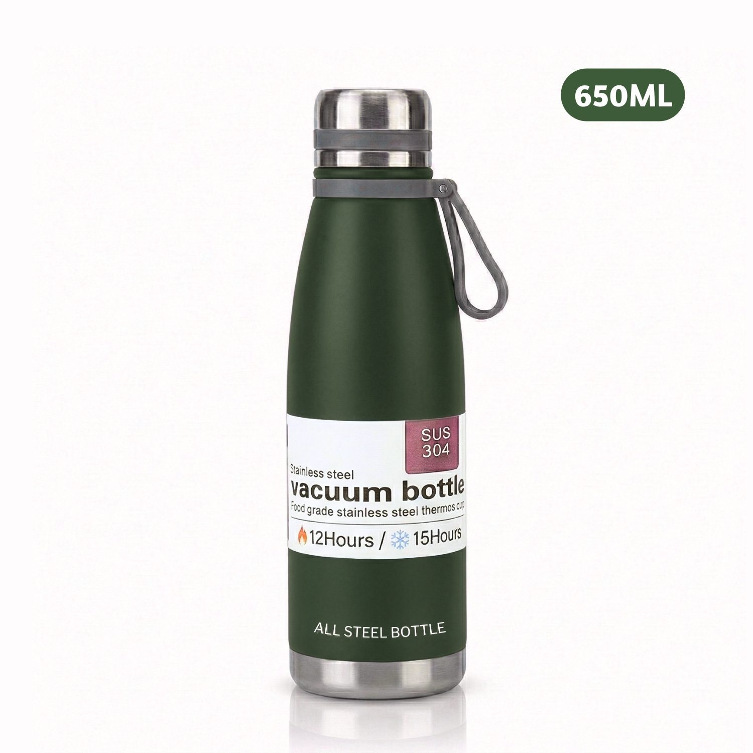 Termo Tomatodo De 650 ML Acero Inoxidable Color Verde