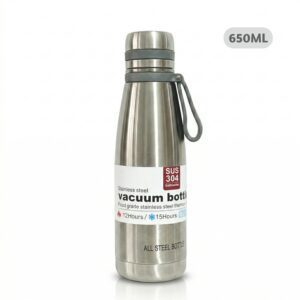 Termo Tomatodo De 650 ML Acero Inoxidable Color Plateado