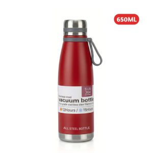Termo Tomatodo De 650 ML Acero Inoxidable Color Rojo