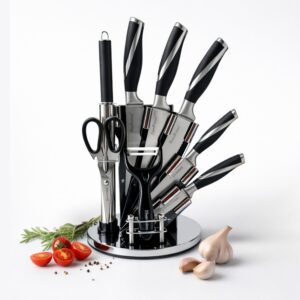 Juego De Cuchillos Haus Roland 9 Pzs Con Base Giratoria