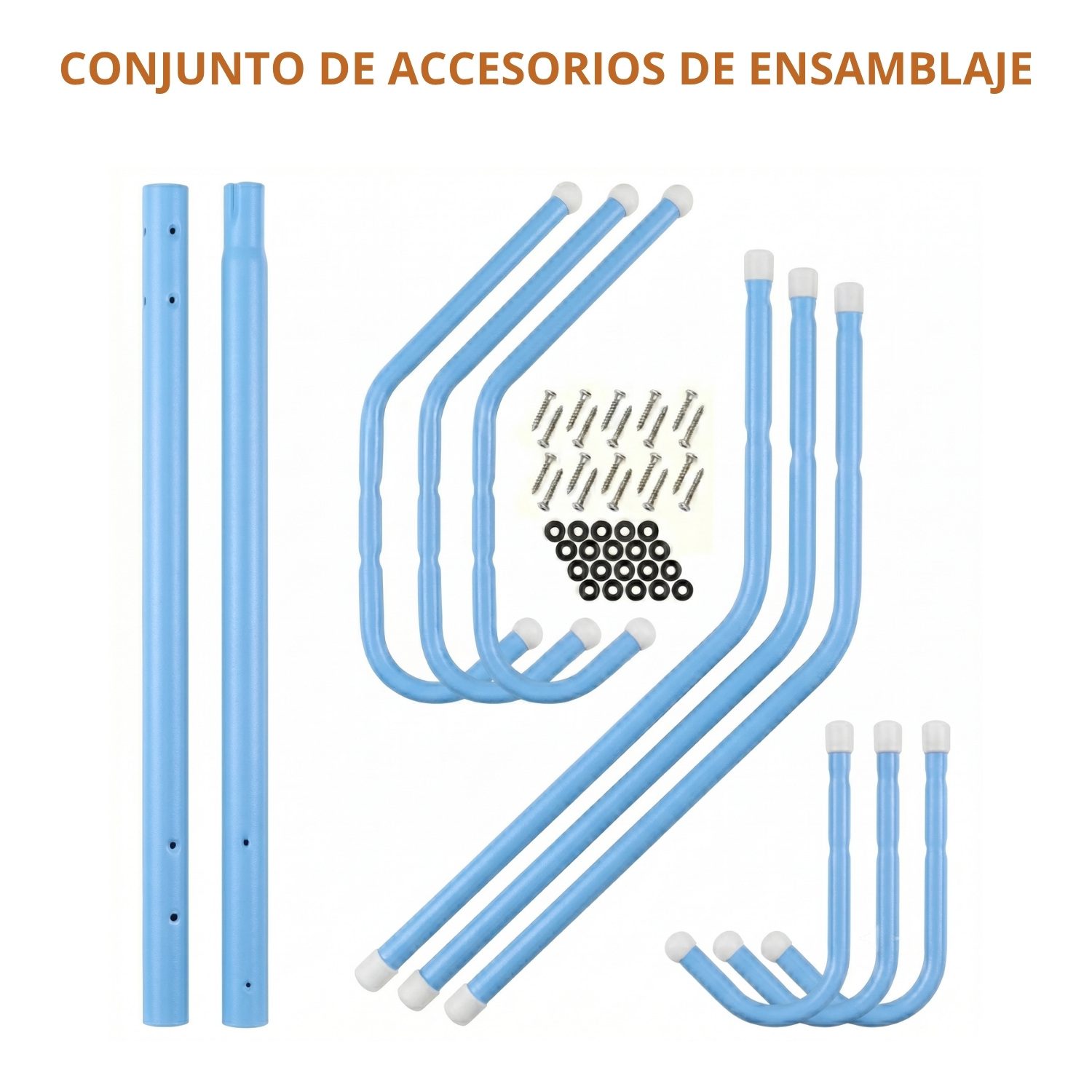 Perchero Organizador de Pie para Ropa, Sombrero y Carteras Celeste - Imagen 4