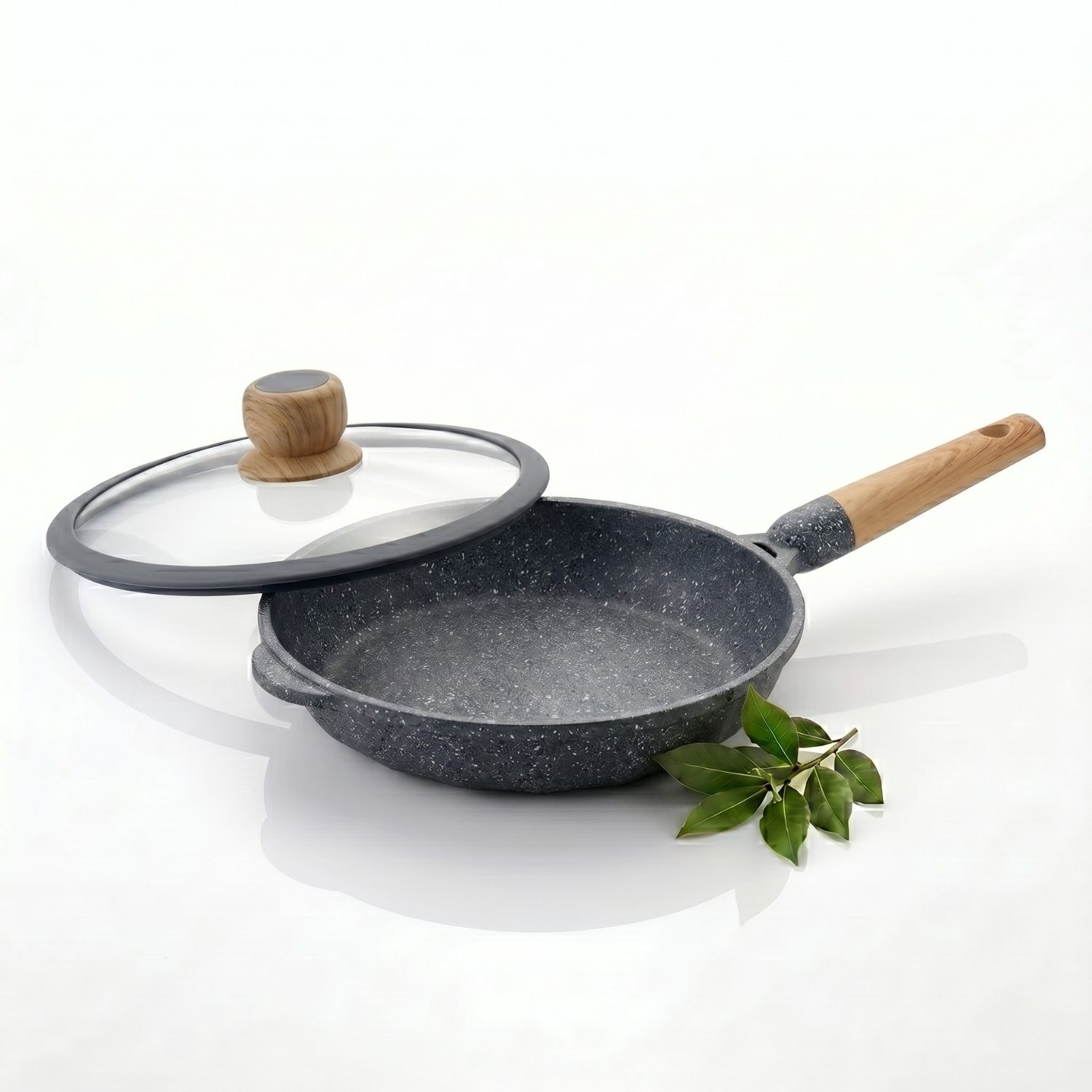 Sartén AlemanGrunf 24cm con Revestimiento Marmolado Gris
