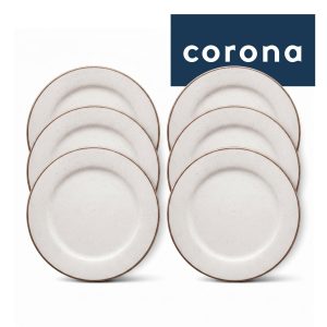 Plato Tendido 31 . 6cm Artisan Beige Corona 12 Pzs