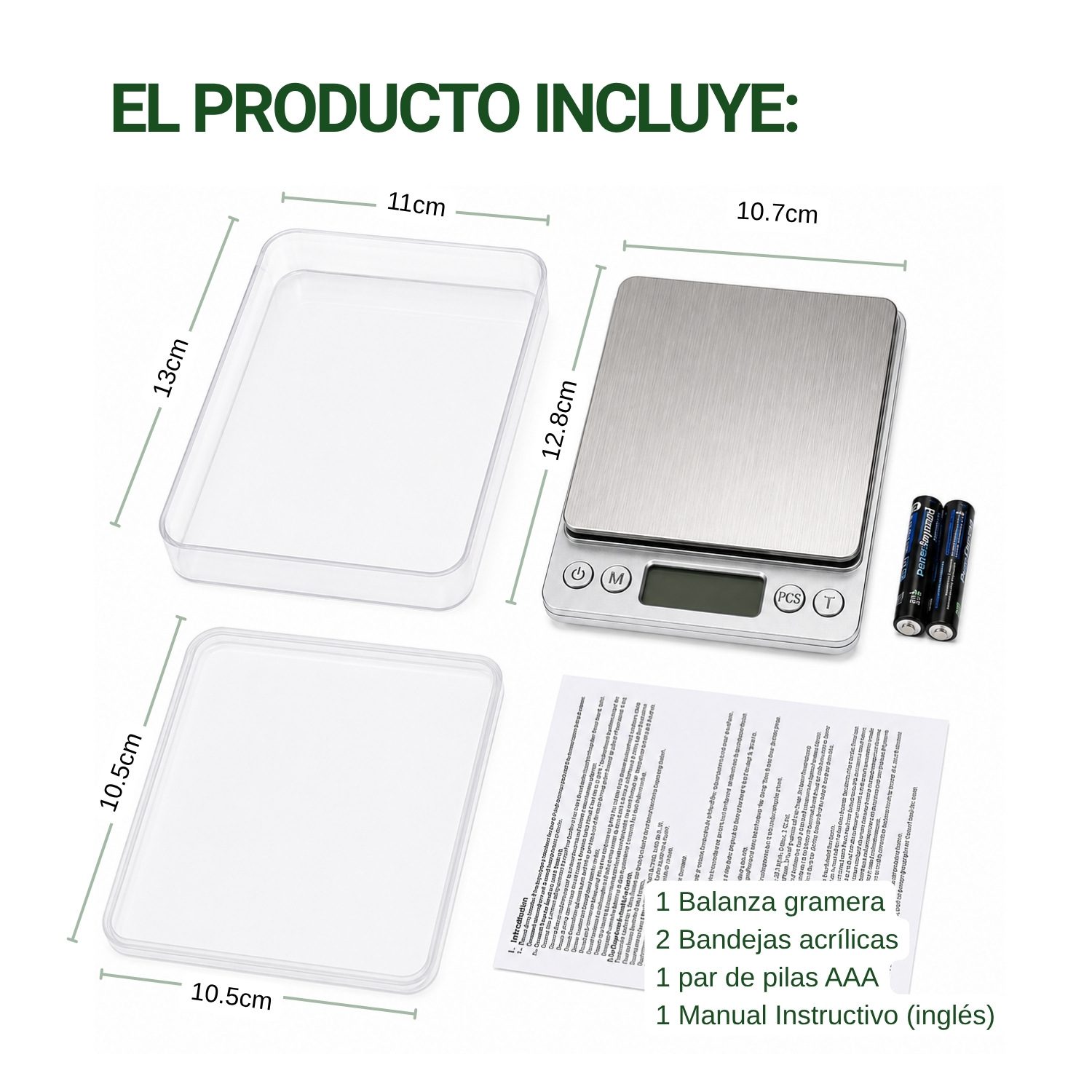 Balanza Gramera Digital de Precisión 500 g con Resolución de 0.01 g - Imagen 2