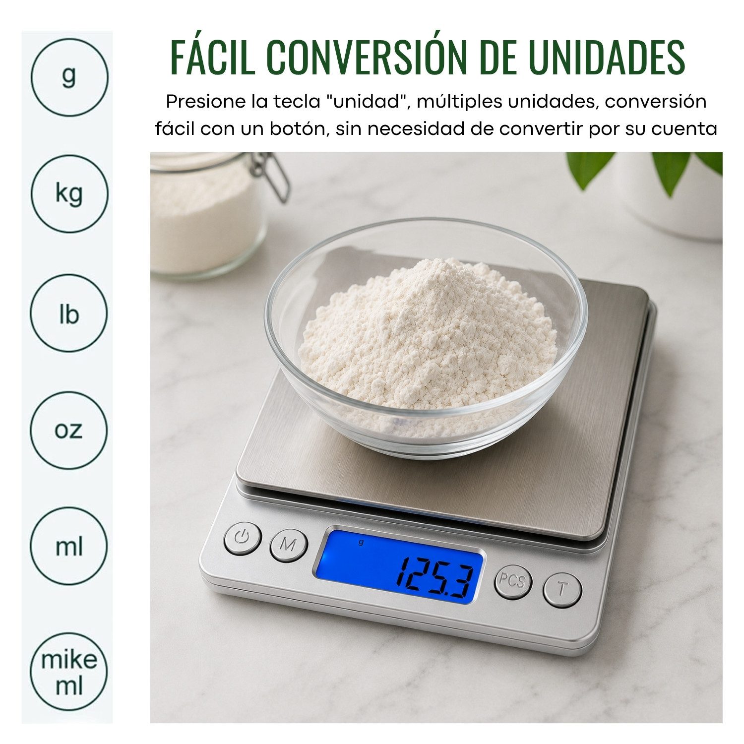 Balanza Gramera Digital de Precisión 500 g con Resolución de 0.01 g - Imagen 3