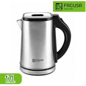 Hervidor Eléctrico de Acero Inoxidable Facusa 1.7L