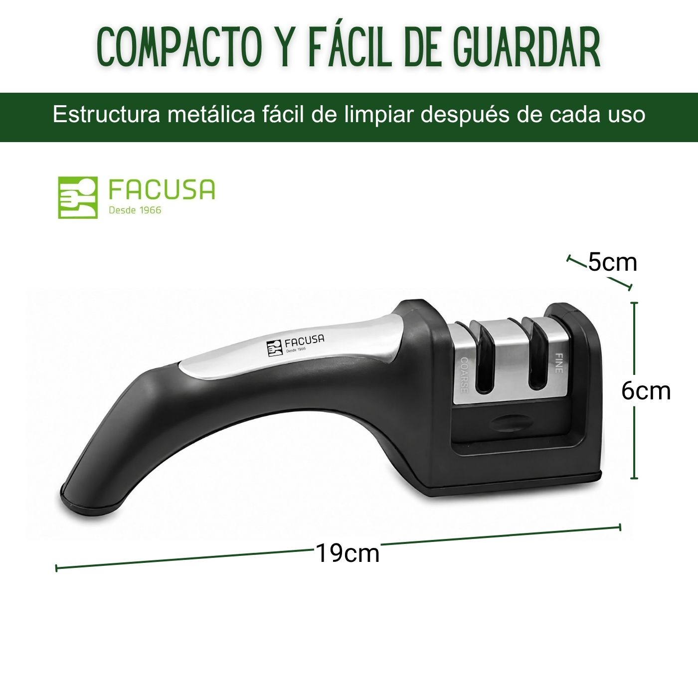 Afilador de Cuchillos Manual FACUSA Ideal para la Cocina - Imagen 2