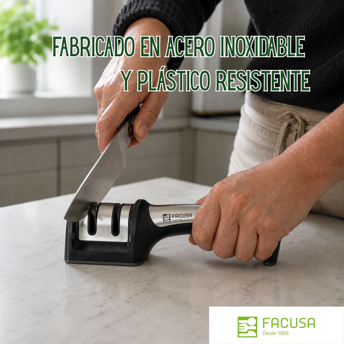 Afilador de Cuchillos Manual FACUSA Ideal para la Cocina - Imagen 5