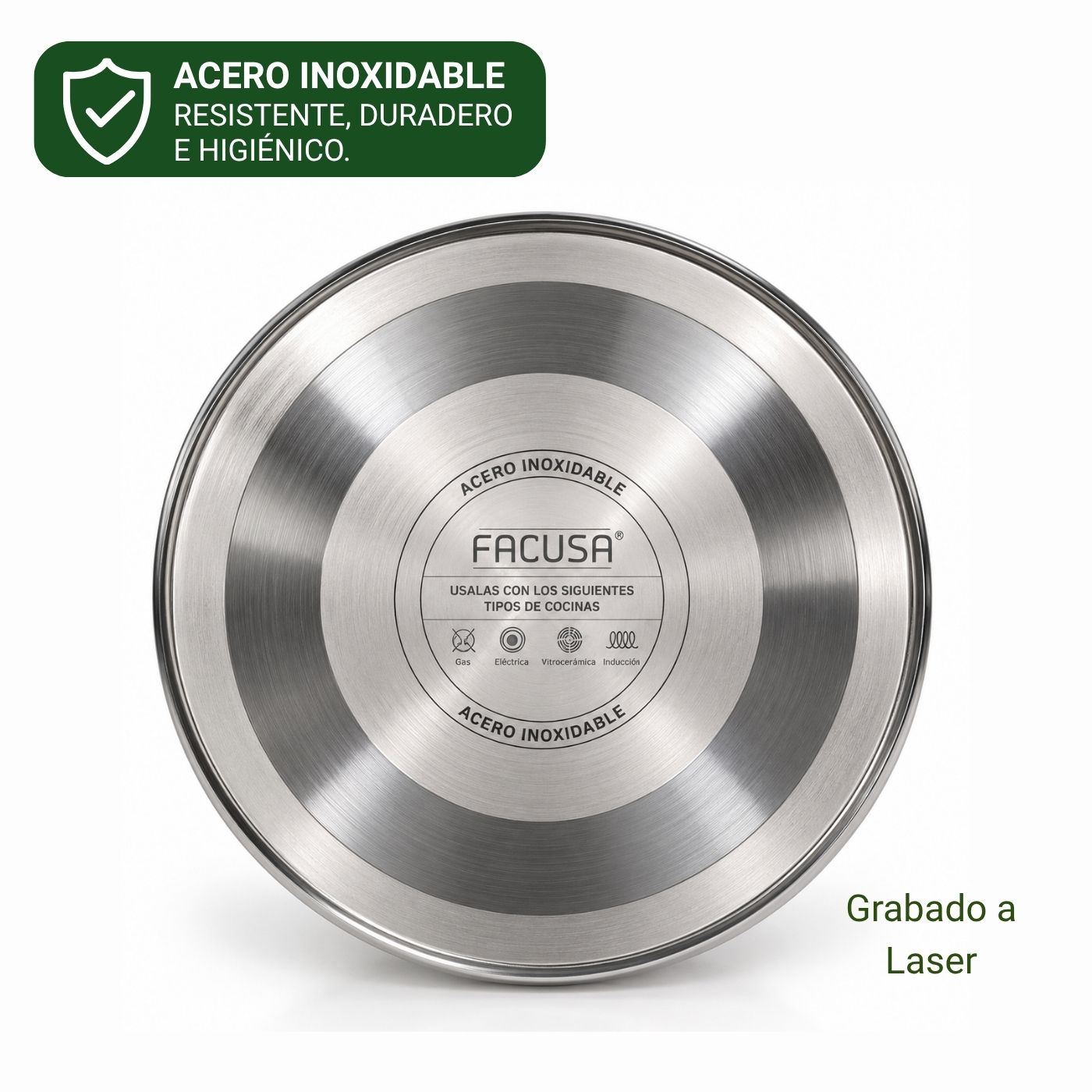 Tetera Facusa Essential 2.5L de Acero con Silbato - Imagen 2