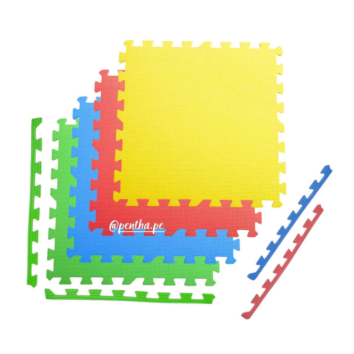 Piso de Goma para Niños 59x59x0.8cm Pack 4 Unid